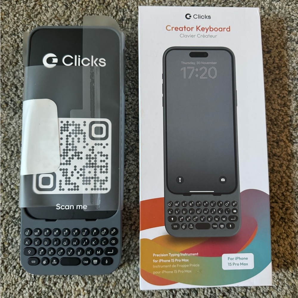 Clicks Creator Keyboard Case for iPhone 15 Pro Max
